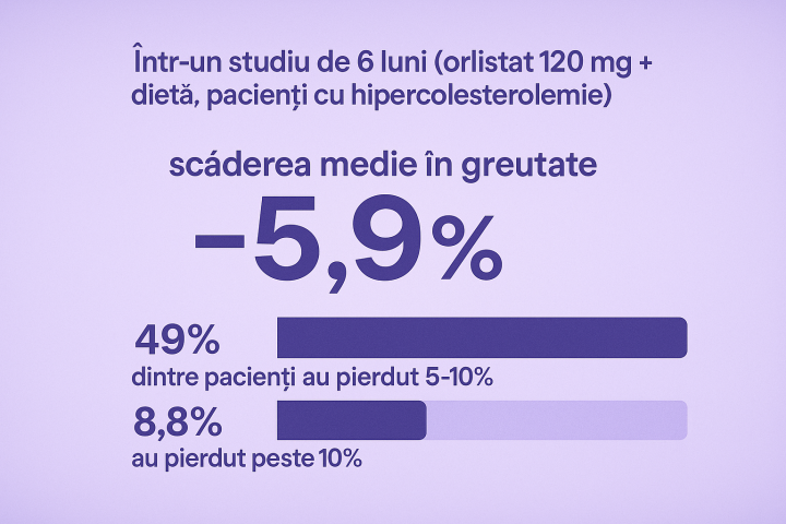 Xenical: Într-un studiu de 6 luni